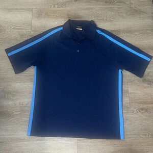 Nike golf fit dry navy polo golf shirt size Large